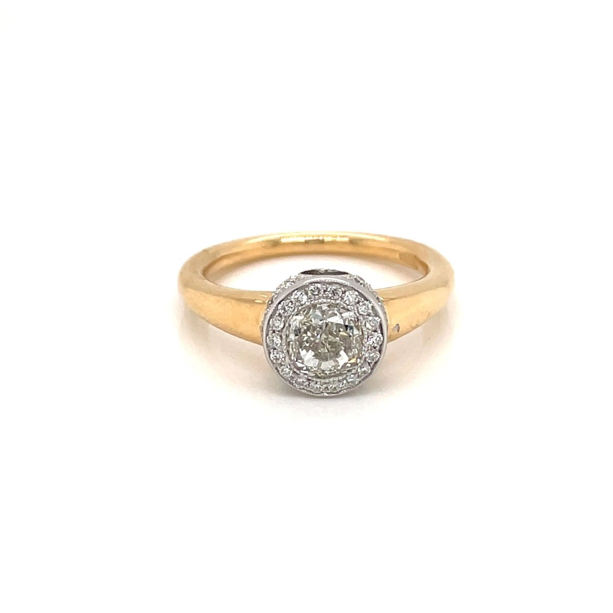 Bague solitaire à diamant coussin de 1 carat certifiée IGI - Castafiore