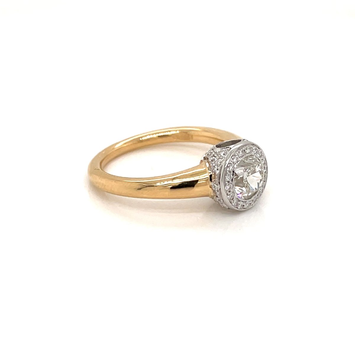 Bague solitaire à diamant coussin de 1 carat certifiée IGI - Castafiore