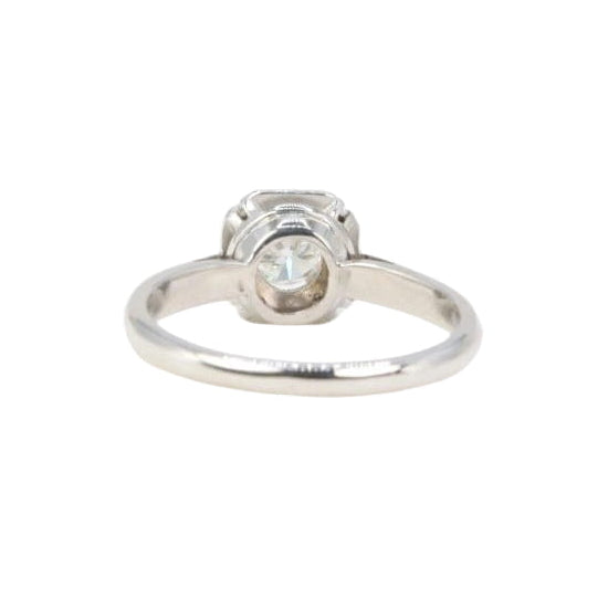 Bague solitaire Art Déco en or blanc et diamant 0,5ct - Castafiore