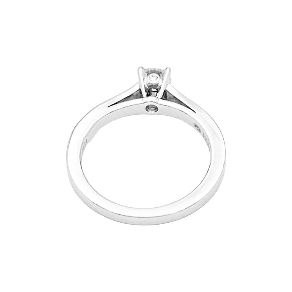 Bague Solitaire BOUCHERON "Beloved" en platine et diamant - Castafiore