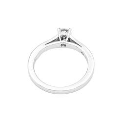 Bague Solitaire BOUCHERON "Beloved" en platine et diamant - Castafiore