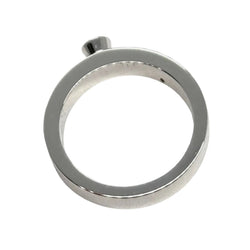 Bague Solitaire BOUCHERON "Quatre" en or blanc, onyx, et diamants - Castafiore