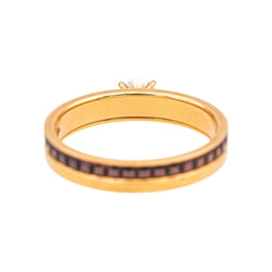 Bague Solitaire BOUCHERON "Solitaire Quatre Classique" en or jaune, or rose et diamant - Castafiore