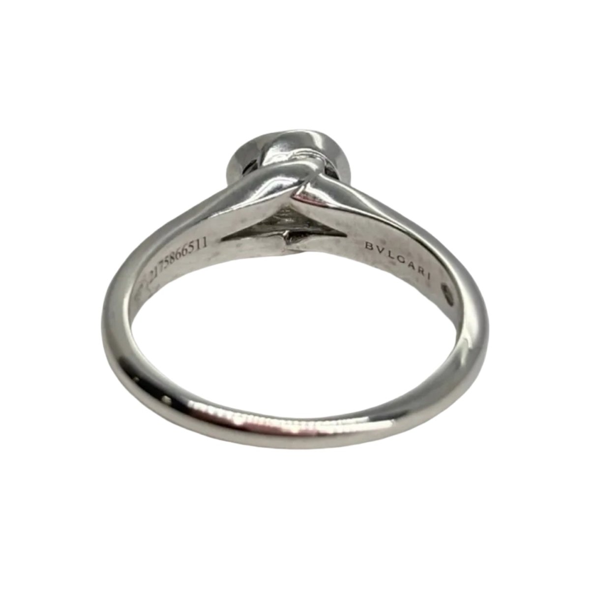 Bague Solitaire BULGARI "Incontro D'Amore" en platine et diamants - Castafiore
