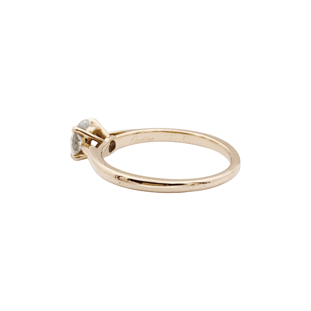Cartier solitaire, "1895",yellow gold and diamond.