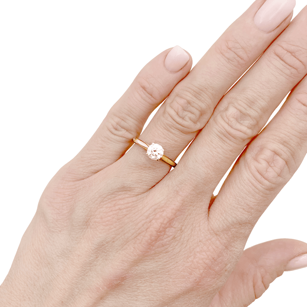 Cartier solitaire, "1895",yellow gold and diamond.