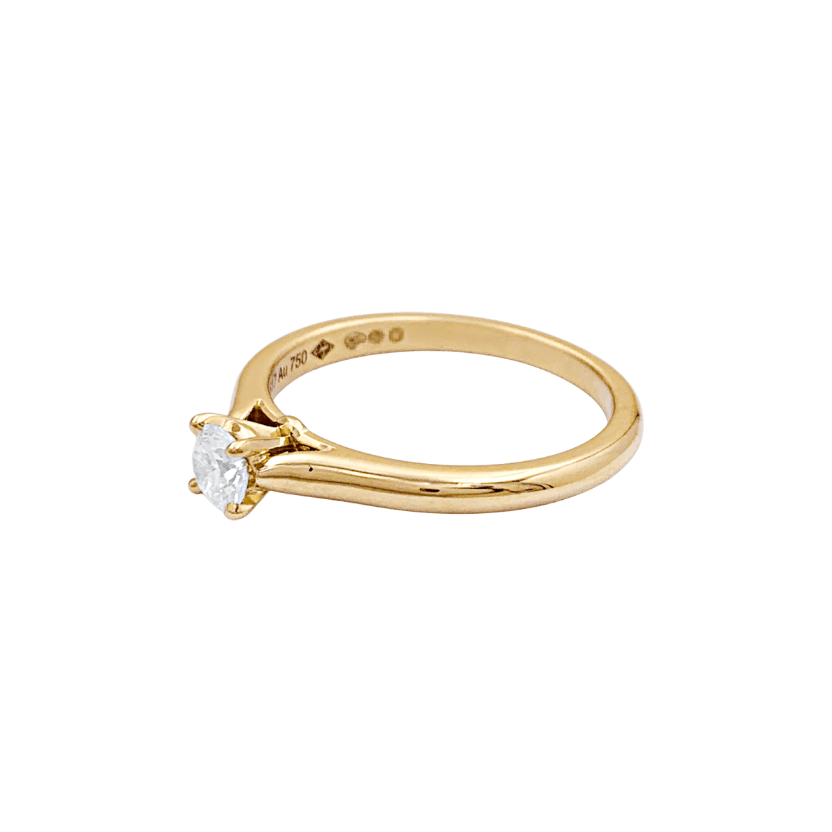 Bague Solitaire CARTIER "1895" en or jaune et diamant - Castafiore
