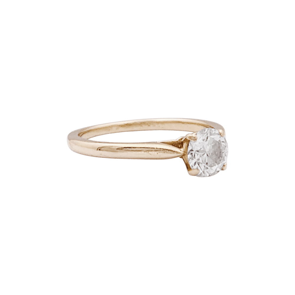Cartier solitaire, "1895",yellow gold and diamond.