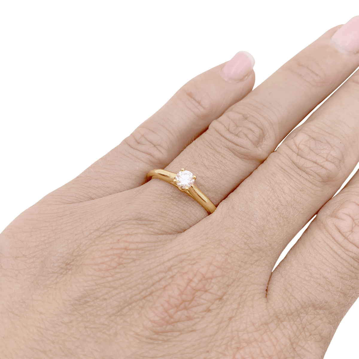 Bague Solitaire CARTIER "1895" en or jaune et diamant - Castafiore