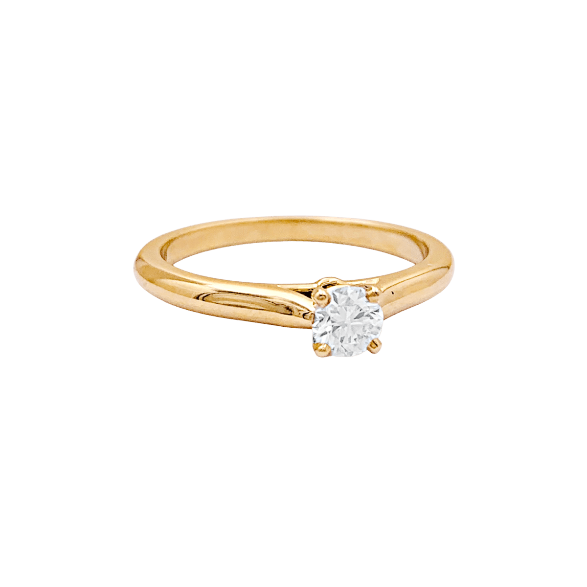 Bague Solitaire CARTIER "1895" en or jaune et diamant - Castafiore