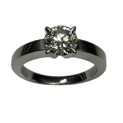 Bague Solitaire CARTIER "1895" en platine et diamant - Castafiore