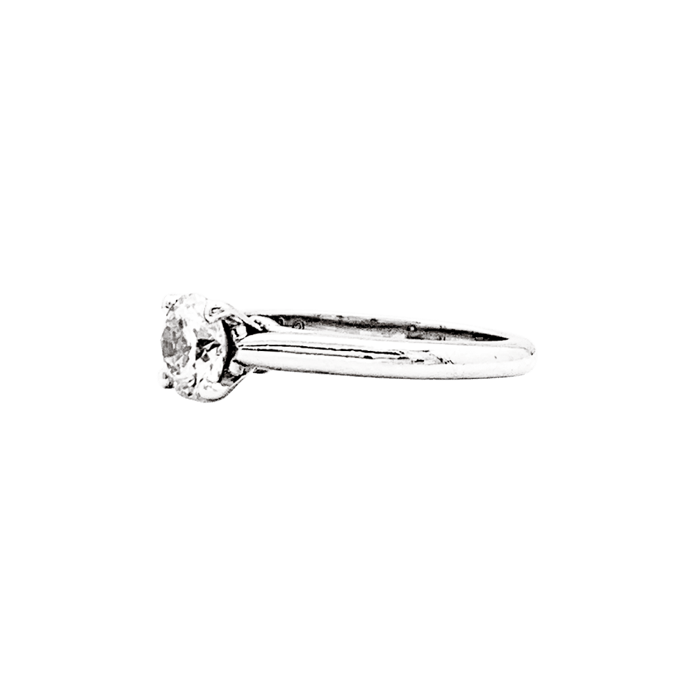 Bague Solitaire CARTIER "1895" en platine et diamant - Castafiore