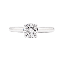 Bague Solitaire CARTIER "1895" en platine et diamant - Castafiore