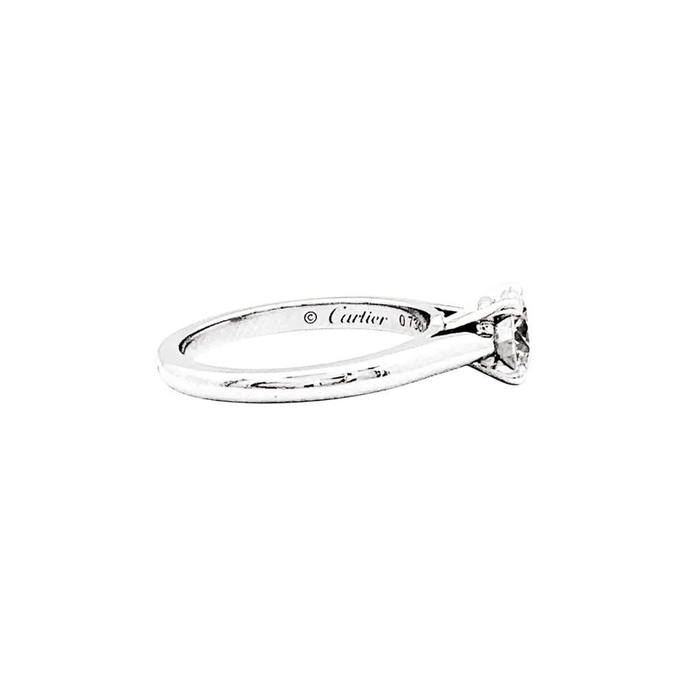 Bague Solitaire CARTIER "1895" en platine et diamant - Castafiore