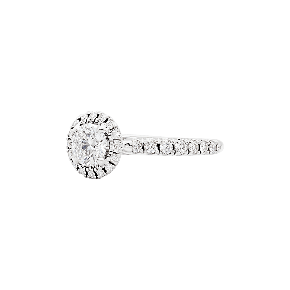 Bague Solitaire CARTIER "Destinée" en platine et diamants - Castafiore