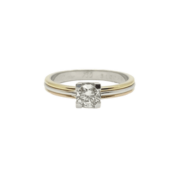 Bague Solitaire CARTIER en or blanc, or jaune, or rose et diamant - Castafiore
