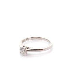 Bague Solitaire CARTIER en platine et diamant - Castafiore