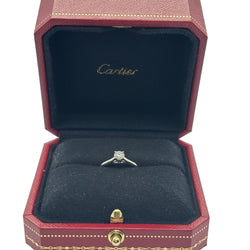 Bague Solitaire CARTIER en platine et diamant - Castafiore