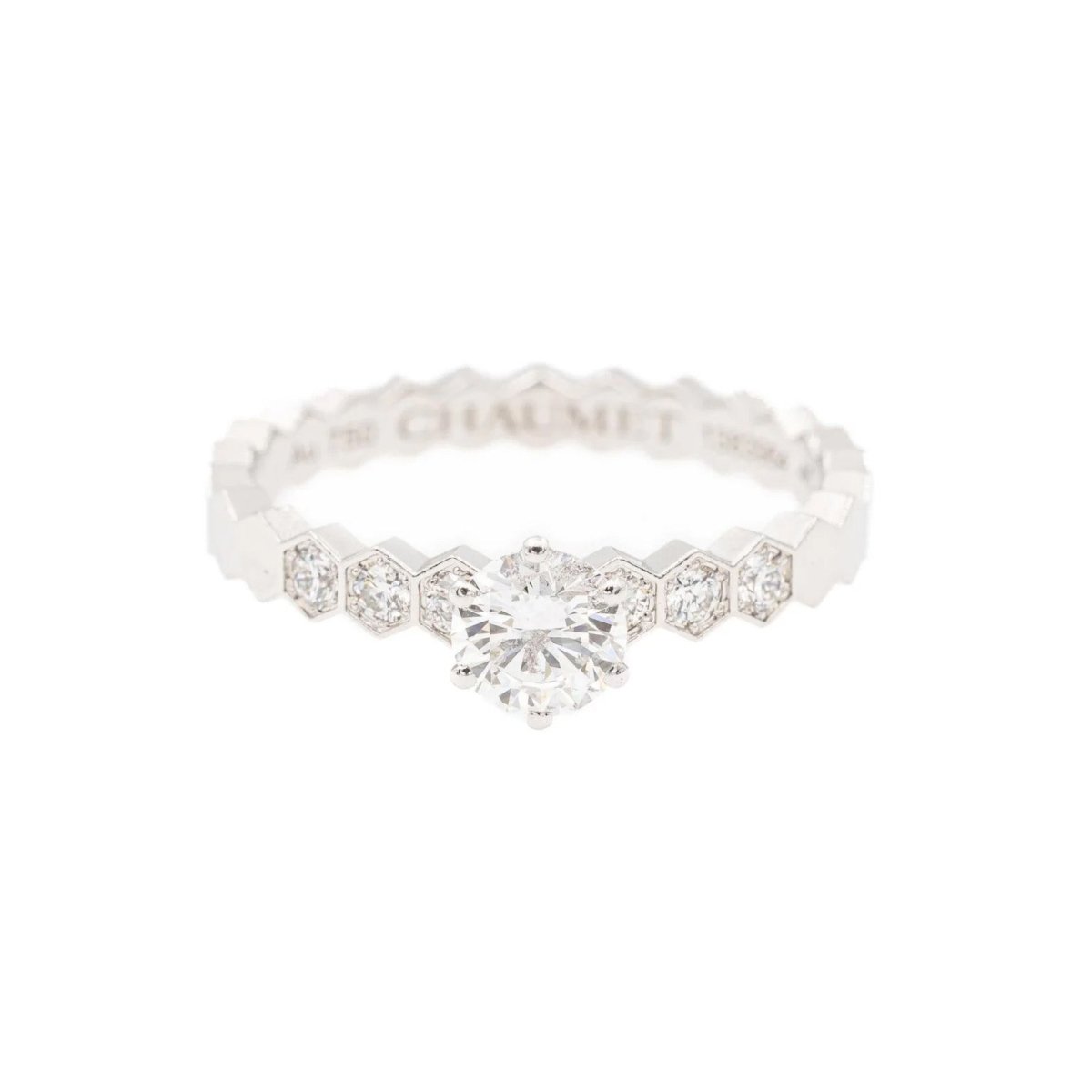Bague Solitaire CHAUMET "Bee my Love" en or blanc et diamant - Castafiore