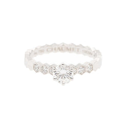 Bague Solitaire CHAUMET "Bee my Love" en or blanc et diamant - Castafiore