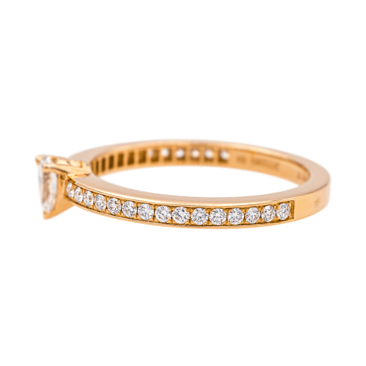 Bague Solitaire CHAUMET "Joséphine Éclat d'Éternité" en or rose et diamants - Castafiore