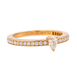 Bague Solitaire CHAUMET "Joséphine Éclat d'Éternité" en or rose et diamants - Castafiore