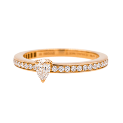 Bague Solitaire CHAUMET "Joséphine Éclat d'Éternité" en or rose et diamants - Castafiore