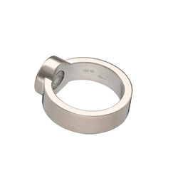 Bague Solitaire CHOPARD "Happy Diamond" en or blanc, saphir et diamant - Castafiore