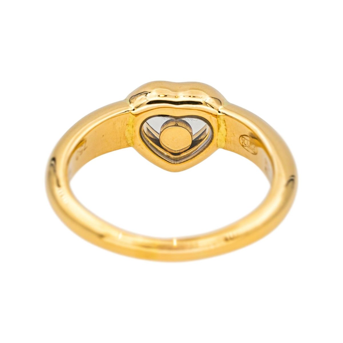 Bague Solitaire CHOPARD "Happy Diamond" en or jaune et diamant - Castafiore