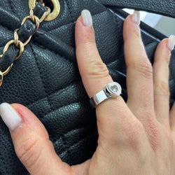 Bague Solitaire CHOPARD "Happy Diamonds" en or blanc et diamant - Castafiore