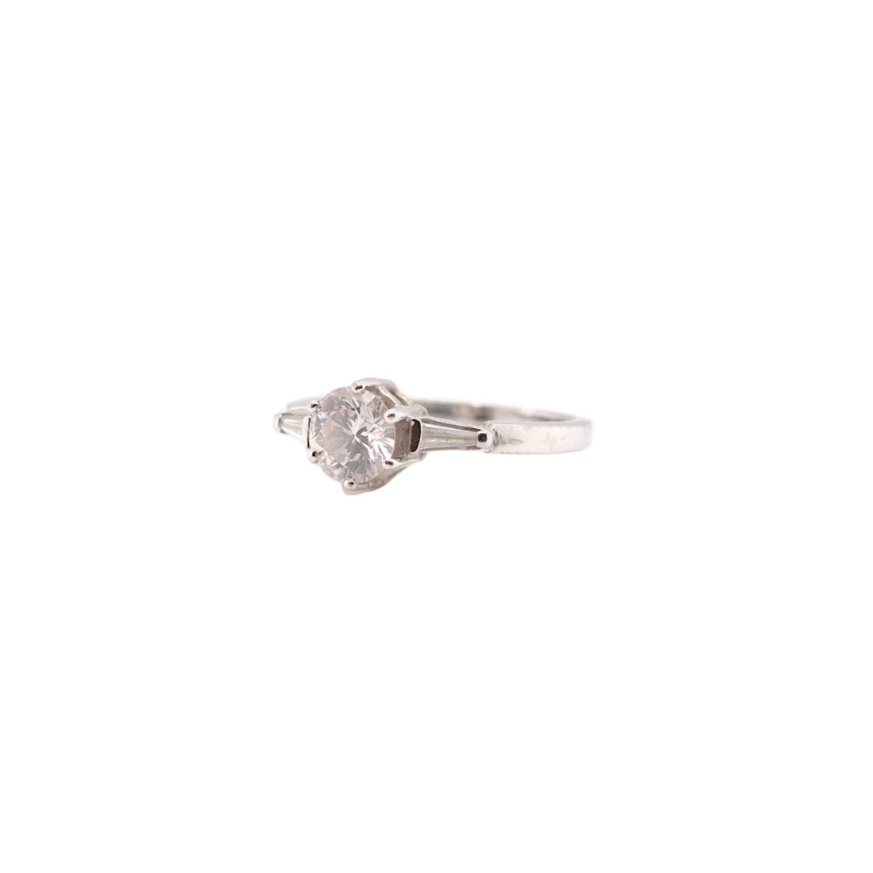 Bague solitaire diamant en platine