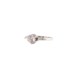Bague solitaire diamant en platine