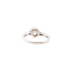 Bague solitaire diamant en platine