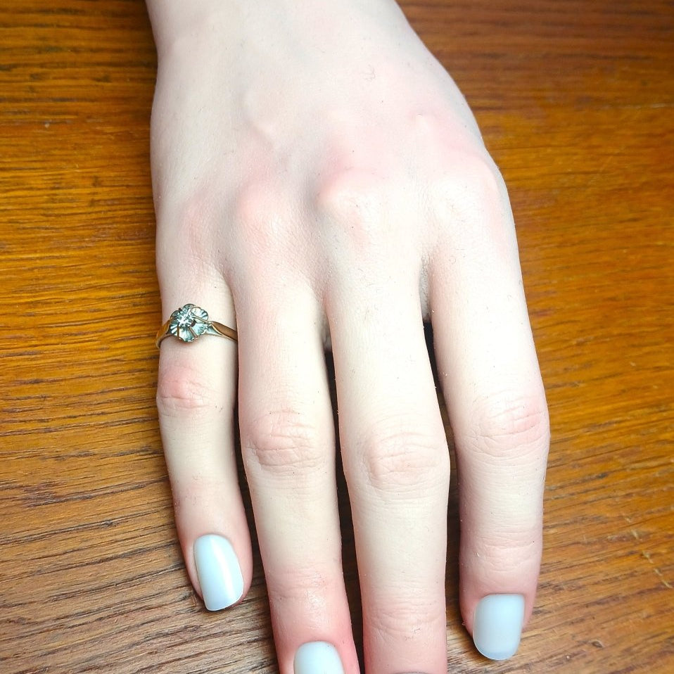 Bague solitaire diamant 0,17 carats - Castafiore