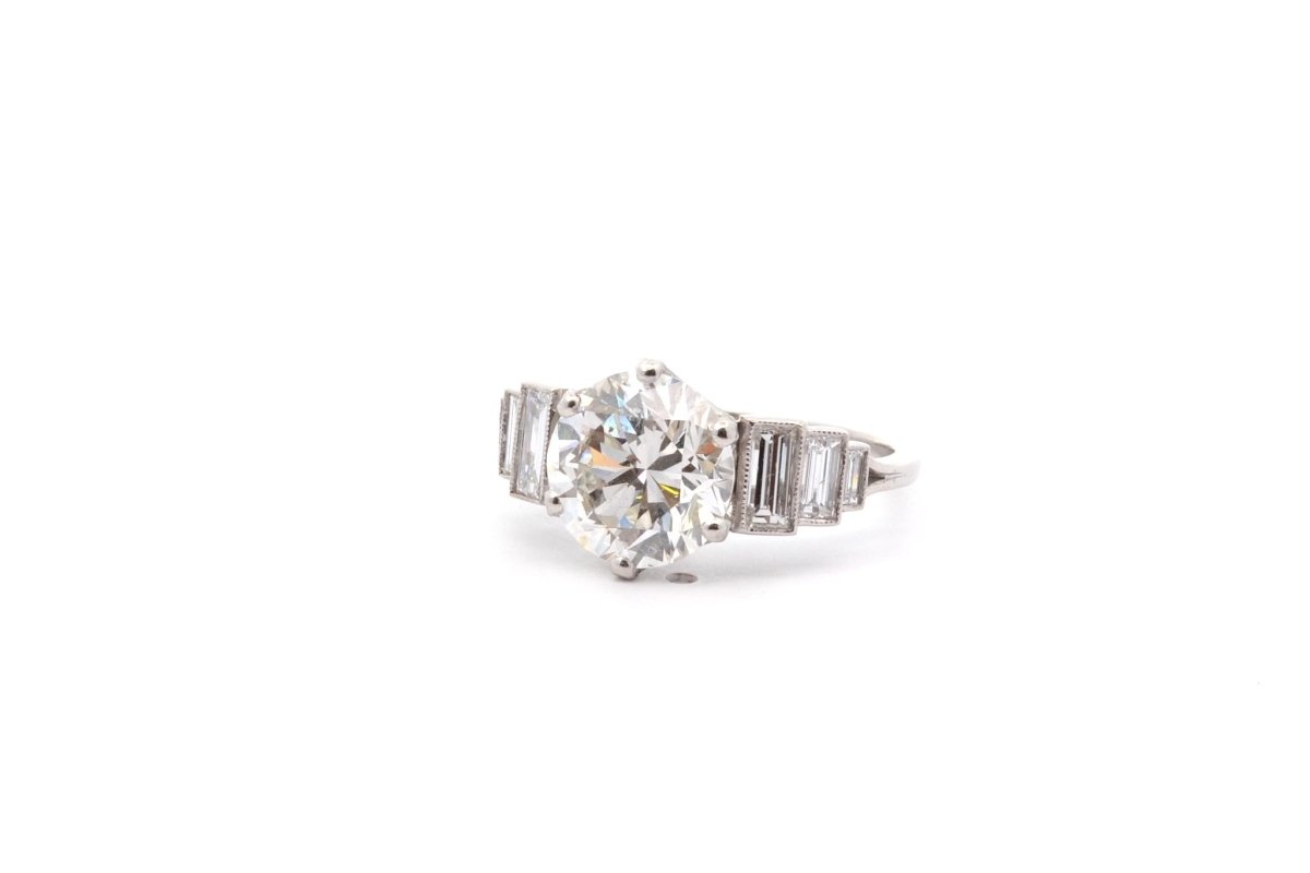 Bague solitaire diamant de 3,09cts G/SI2 - Castafiore