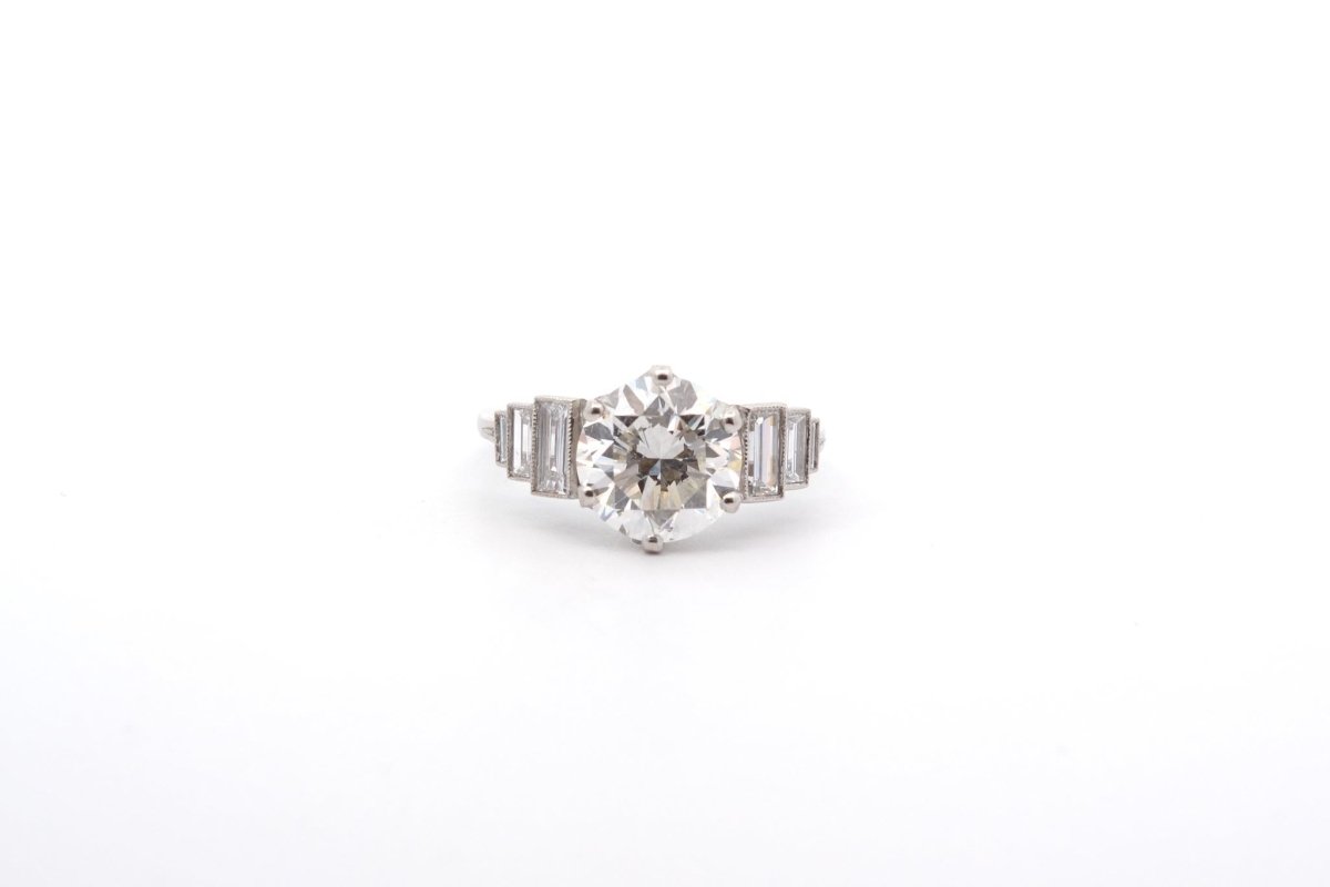 Bague solitaire diamant de 3,09cts G/SI2 - Castafiore