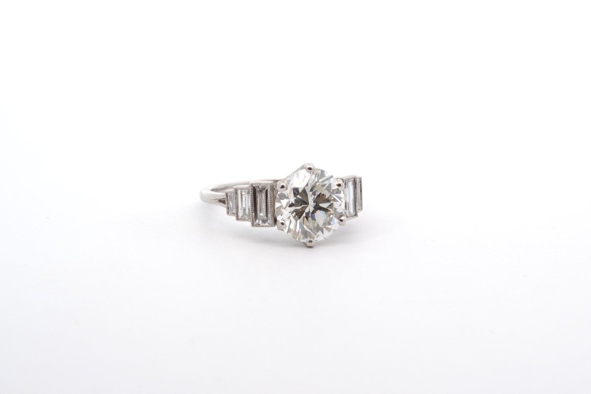 Bague solitaire diamant de 3,09cts G/SI2 - Castafiore