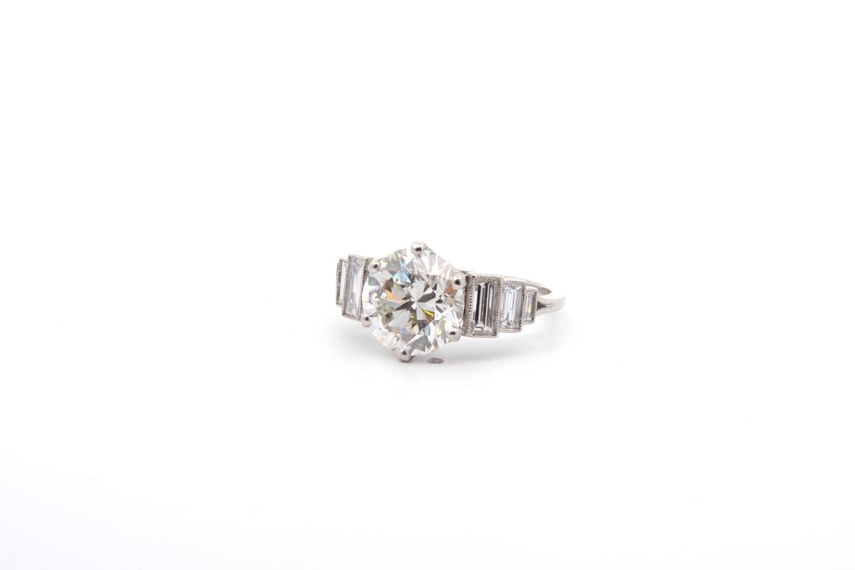 Bague solitaire diamant de 3,09cts G/SI2 - Castafiore