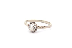 Bague solitaire diamant en or blanc 18k - Castafiore