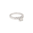 Bague Solitaire Diamants 0.50 Carats Or Gris 14 Carats - Castafiore