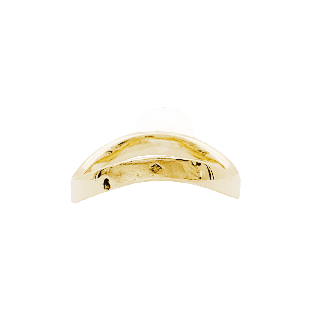 Ring vintage Dinh Van, yellow gold, Akoya pearl.