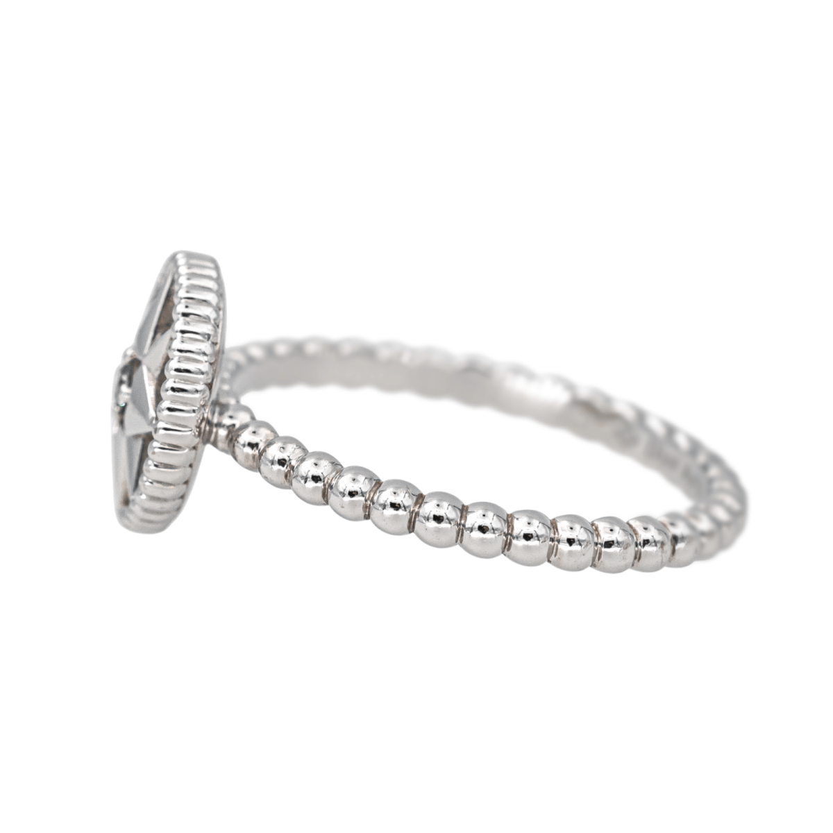 Bague Solitaire DIOR "Rose des Vents" en or blanc et diamants - Castafiore