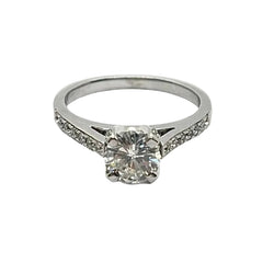 Bague Solitaire en or 18 K et diamants - Castafiore