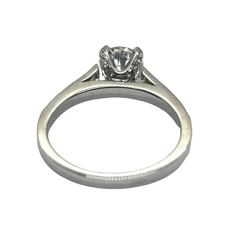 Bague Solitaire en or 18 K et diamants - Castafiore