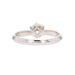 Bague Solitaire en or blanc et aigue - marine - Castafiore