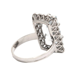 Bague Solitaire en or blanc et aigue-marine - Castafiore