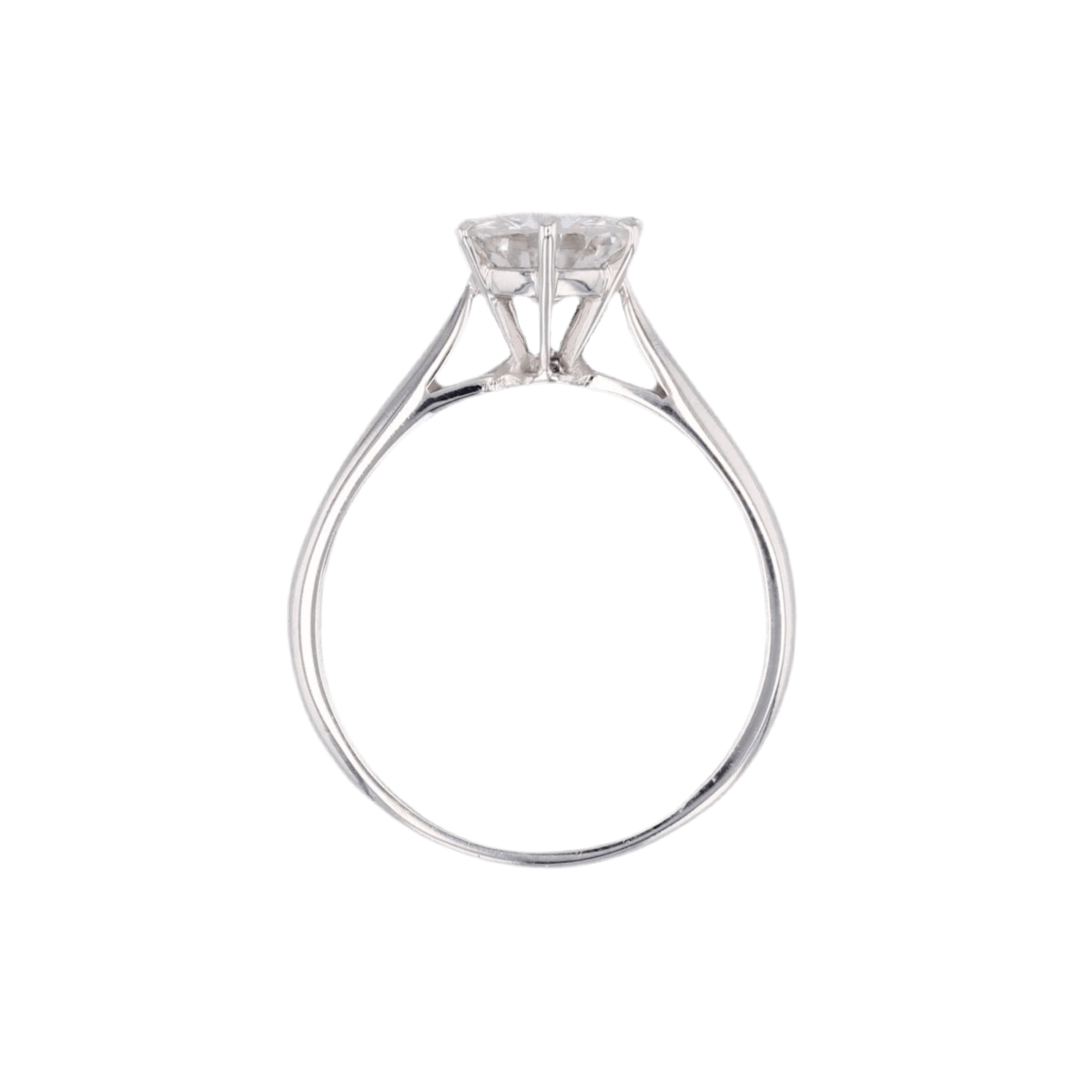 Bague Solitaire en or blanc et diaamnts - Castafiore