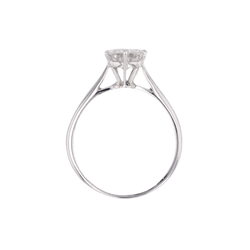 Bague Solitaire en or blanc et diaamnts - Castafiore