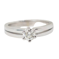 Bague Solitaire en or blanc et diamant 0.45ct - Castafiore