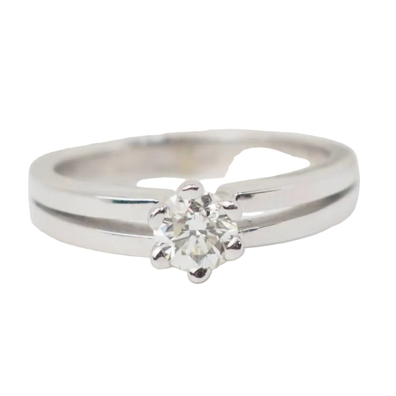 Bague Solitaire en or blanc et diamant 0.45ct - Castafiore